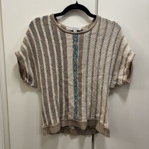 St. John Sport Sz Small Knit Wool Blend Striped Top